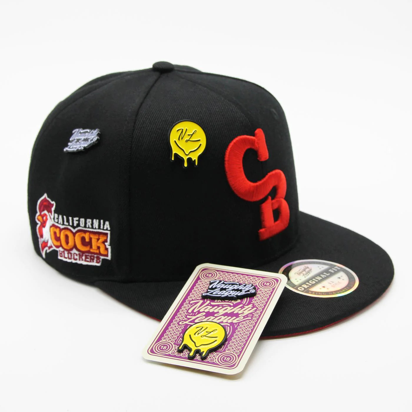 California Cock Blocks Letter Logo Snapback Black