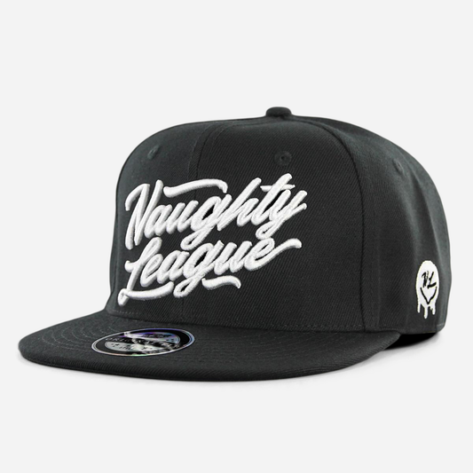 Branded Fitted Cap Black/White