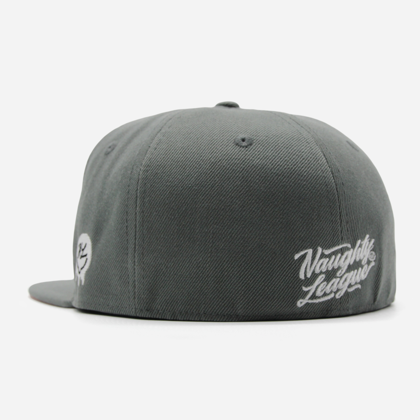 Houston Horndogs Text Logo Fitted Grey