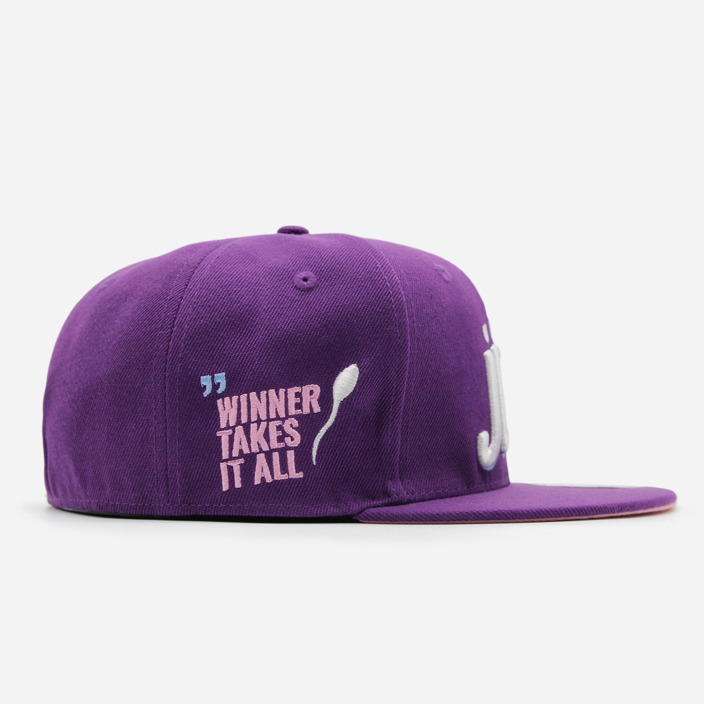 Utah Jizz Text Logo Fitted Purple