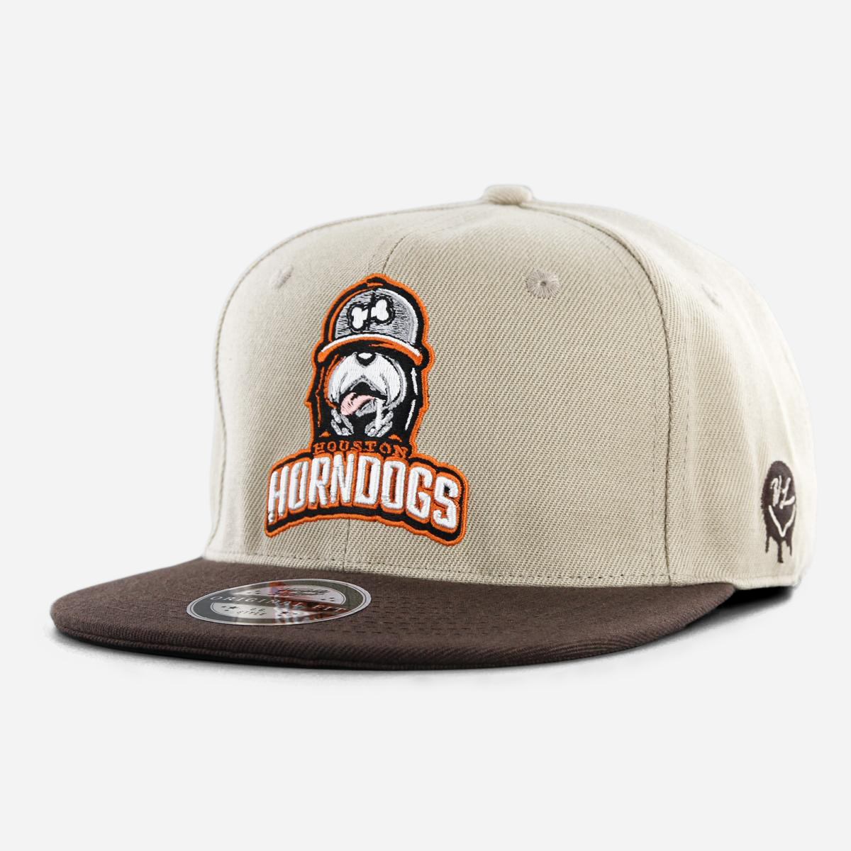 Houston Horndogs Fitted Khaki/Brown