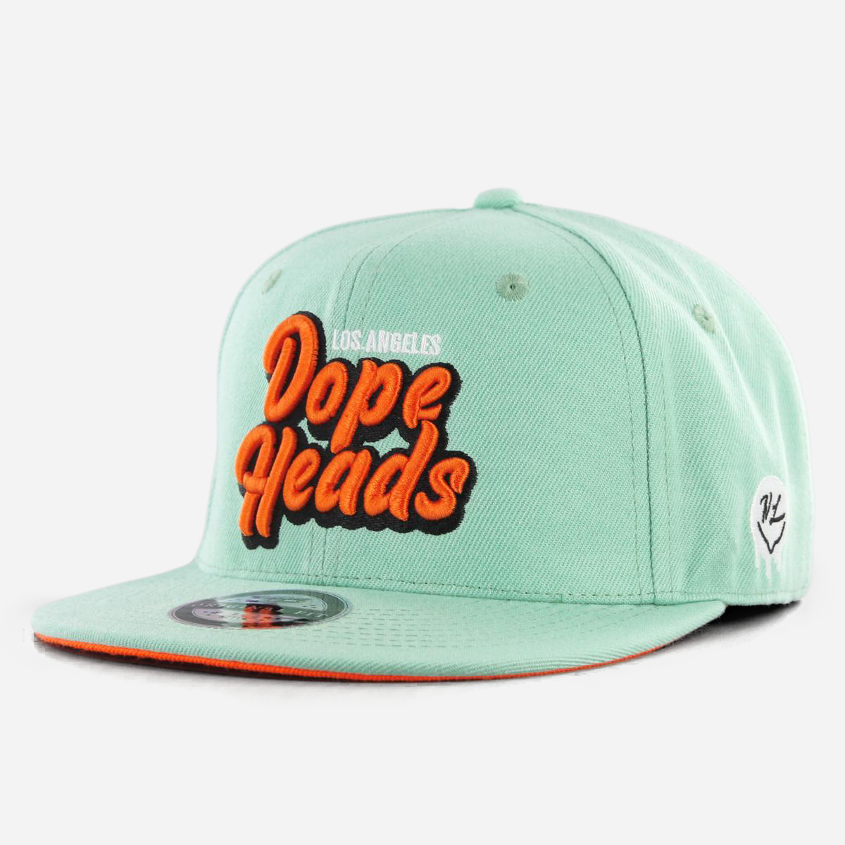 Los Angeles Dope Heads Fitted Aqua